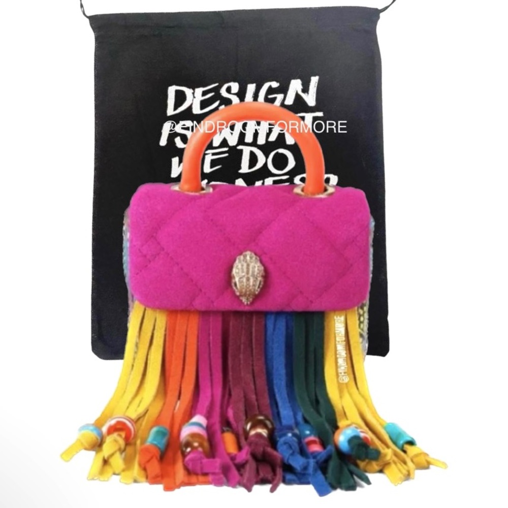 Kurt Geiger Micro Kensington Fringe Crossbody Bag